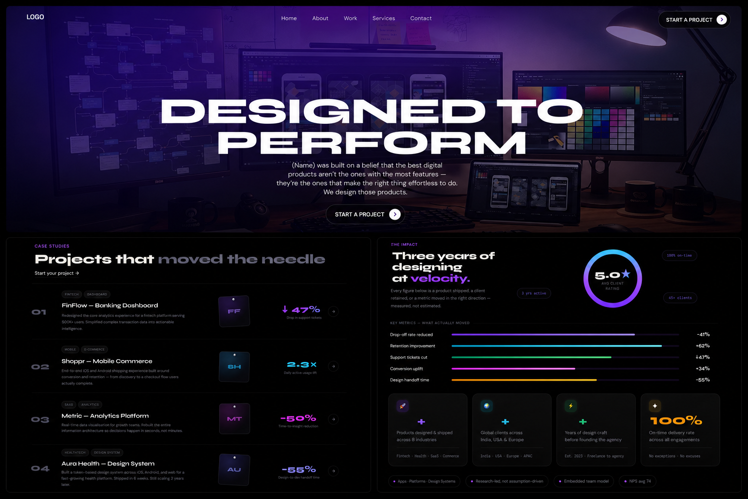 Portfolio / Agency Landing Page